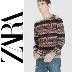 Like New! Zara Wool / Alpaca Blend Fuzzy Knit Sweater